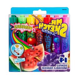 Mr. Sketch 1924061 Washable Scented Markers, Chisel Tip, Ass