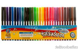 Brilliant Assorted Colors Fine Tip Line Washable