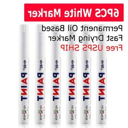 5PC White Paint Pen Marker Waterproof Permanent Car Tire Let