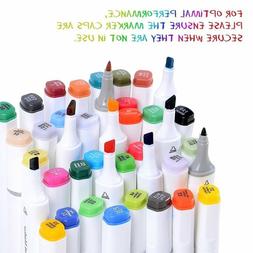 Ohuhu 80 PCS Dual Tip Brush Twin Marker Pens for Adult Color