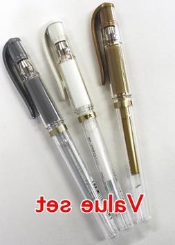 Uni Ball Signo Gel Ink Pens -Medium Point 1.0mm-gold & Silve