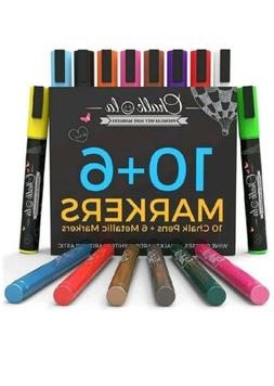 & Metallic Colors By Chalkola | Pack Of 16 Chalk Pens | For 