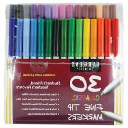 Sargent Art 22-1592 30 Count Classic Markers, Fine Conical T