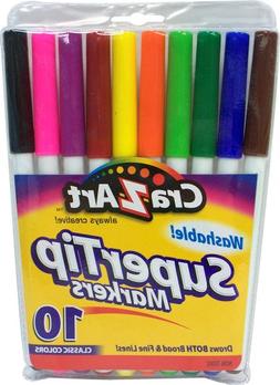 Cra-Z-art Classic Washable Super Tip Markers, 10 Count 
