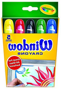 Crayola Washable Window Crayons, Assorted 5 e