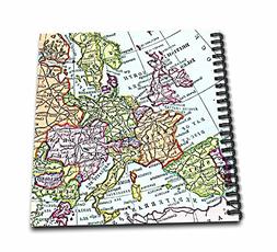 3dRose db_112938_2 Vintage European Map of Western Europe-Br