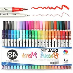Double Tip Pens Set For Adult Coloring Books, Bullet Journal