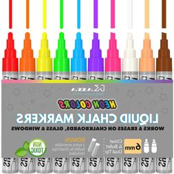 - 10 Pack Chalkboard Pens - For Blackboard, Glass, Bistro Bo