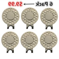 Golf Magnetic Hat Clips For Golf Ball Marker Premium 6 Pack 
