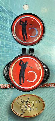 2 Initial Letter  Men  Golf Ball Marker. + 1 Magnetic Hat Cl