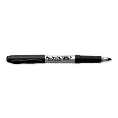 BIC - Mark-It Permanent Markers, Fine Point, Tuxedo Black, D