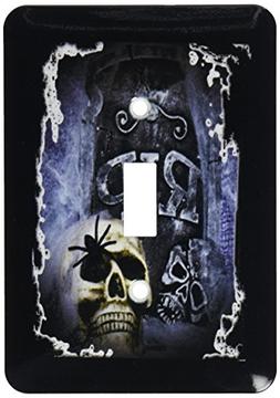 3dRose lsp_28314_1 Grave Marker and Skull Halloween Skull De