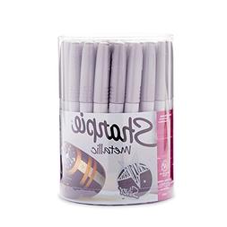 Sharpie 9597 Metallic Permanent Markers, Fine Point, Silver,
