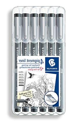 Staedtler Pigment Liner Bonus Sketch Set of 6 Liners for the