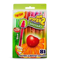 Scented Crayons, Gel, Assorted, 18/Pack