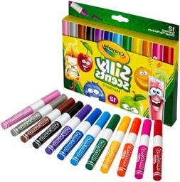 Crayola Silly Scents, Washable Scented Markers, 12 Ct