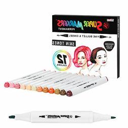 Skin & Hair Tone Set, Dual Tip Chisel & Bullet, Permanent