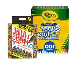 With 12count Wedge Markers, Adult Coloring, Gift