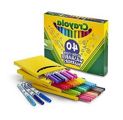 Crayola Ultra-Clean Washable Markers, Fine Line, 40 Count