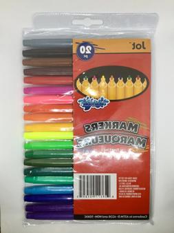 Marqueurs Fine Line Assorted Colors 20 Pc. New.