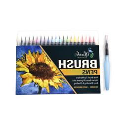 Primary Colors 20 Pack+water Brush Pen Uloochi